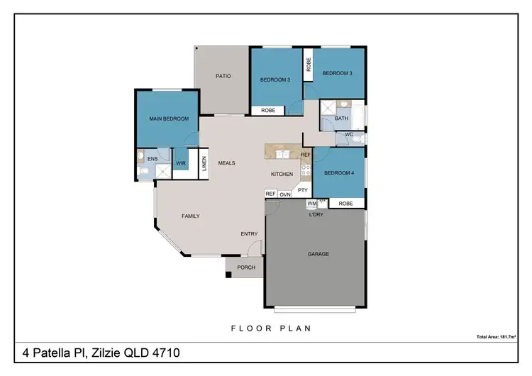 Floorplan of Homely house listing, 4 Patella Place, Zilzie QLD 4710