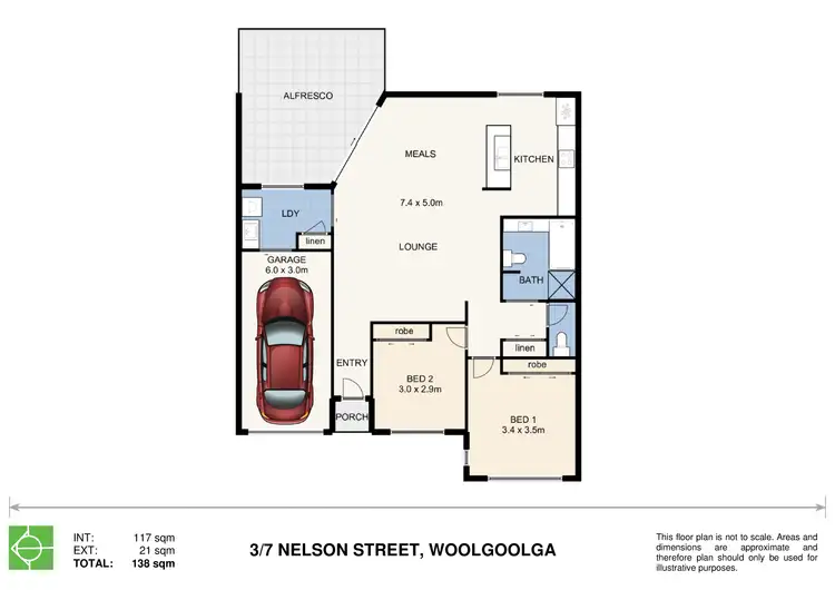 Floorplan of Homely villa listing, 3/7 Nelson Street, Woolgoolga NSW 2456