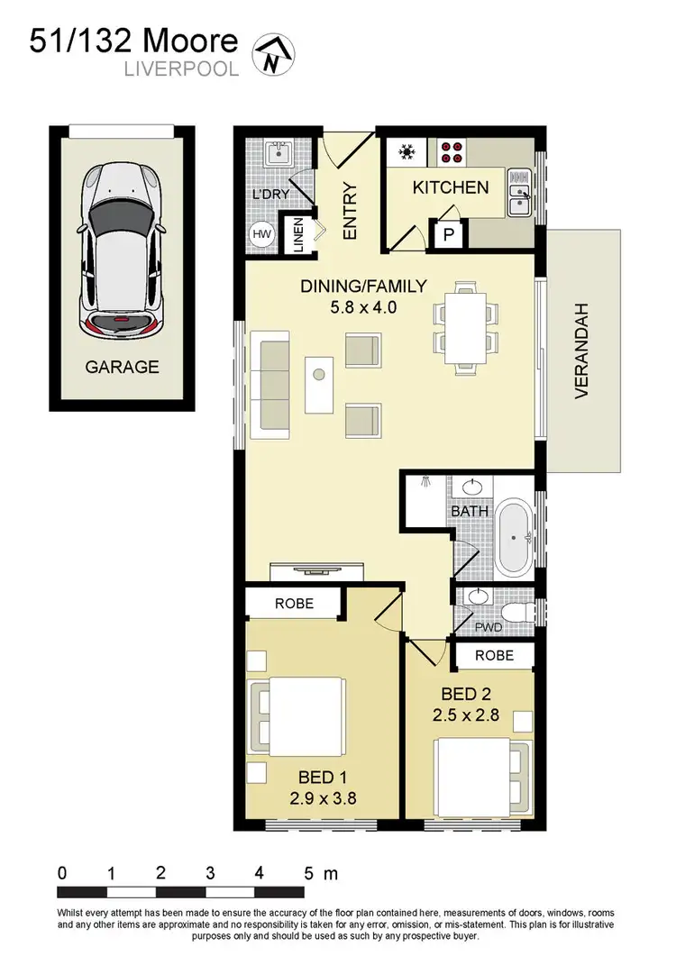 Floorplan of Homely unit listing, 51/132 Moore Street, Liverpool NSW 2170