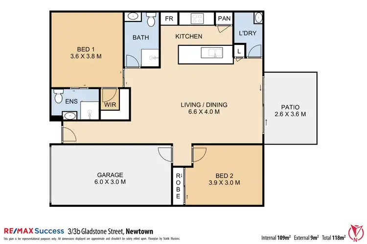 Floorplan of Homely unit listing, 3/3B Gladstone Street, Newtown QLD 4350