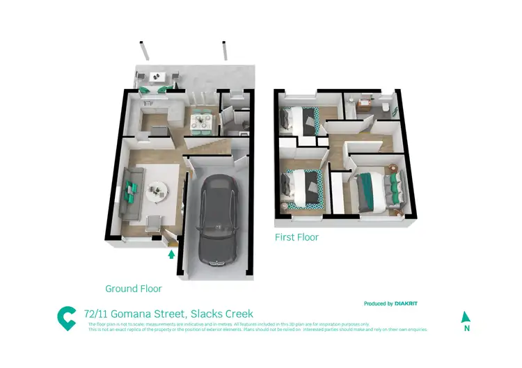 Floorplan of Homely townhouse listing, 72/11 Gomana Street, Slacks Creek QLD 4127
