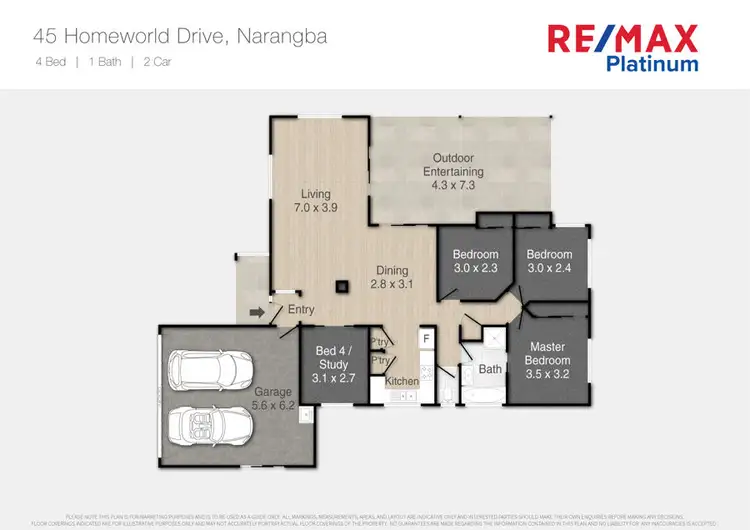 Floorplan of Homely house listing, 45 Homeworld Drive, Narangba QLD 4504