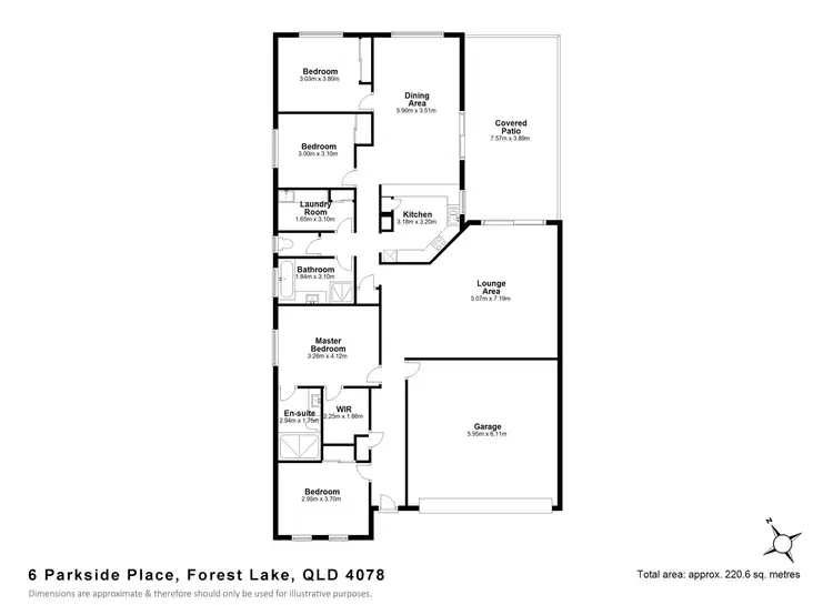 Floorplan of Homely house listing, 6 Parkside Pl, Forest Lake QLD 4078