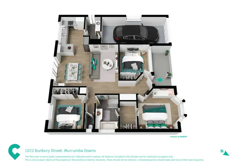 Floorplan of Homely villa listing, 12/12 Bunbury Street, Murrumba Downs QLD 4503