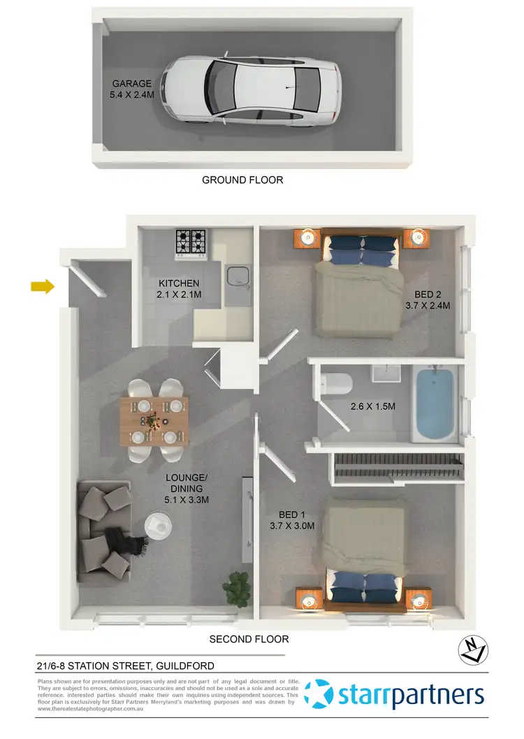 Floorplan of Homely unit listing, 21/6-8 Station Street, Guildford NSW 2161