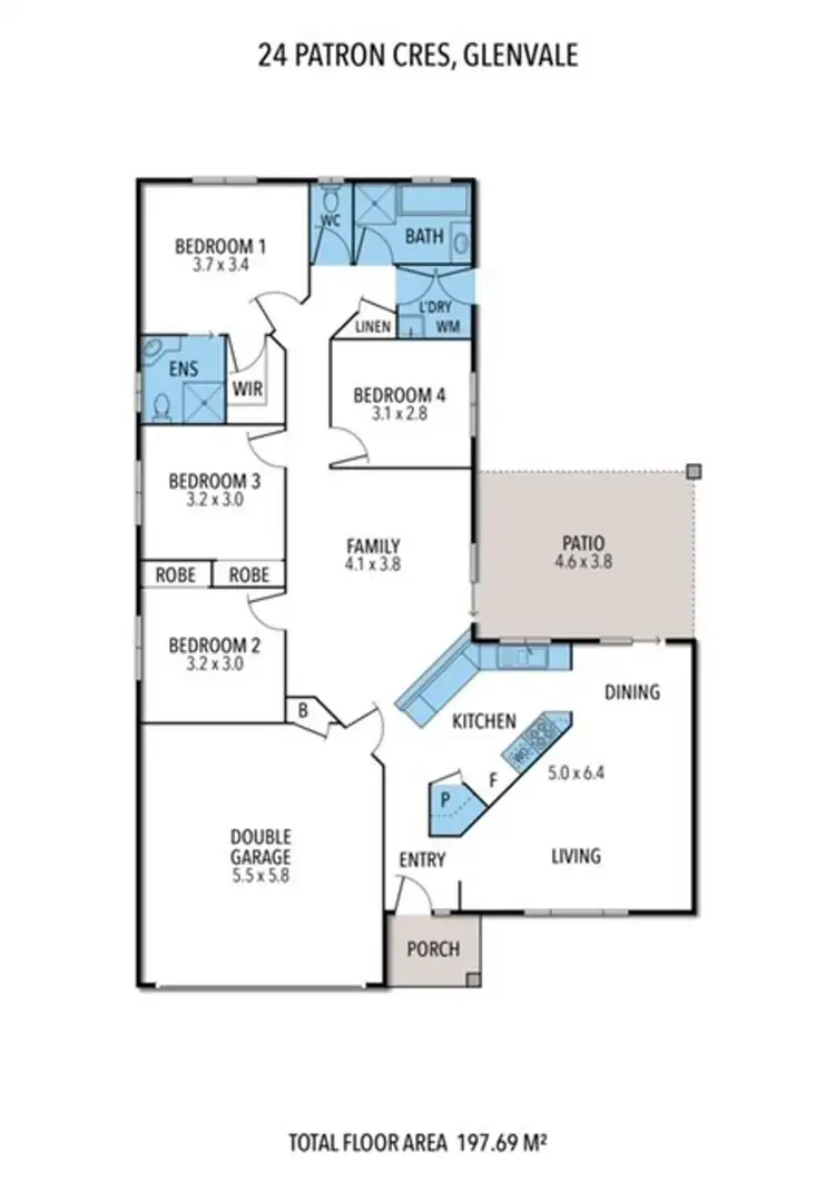 Floorplan of Homely house listing, 24 Patron Crescent, Glenvale QLD 4350