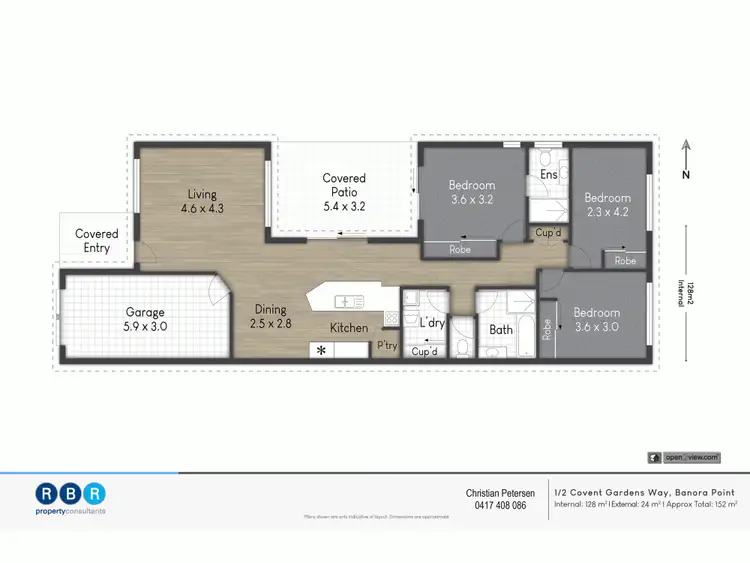 Floorplan of Homely house listing, 1/2 Covent Gardens Way, Banora Point NSW 2486