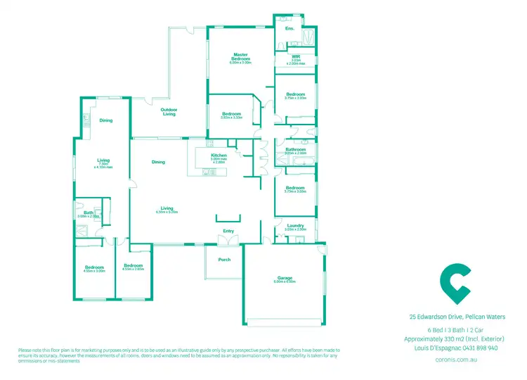 Floorplan of Homely house listing, 25 Edwardson Drive, Pelican Waters QLD 4551