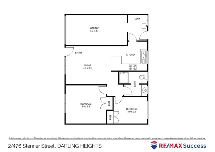 Floorplan of Homely unit listing, 2/476 Stenner Street, Darling Heights QLD 4350