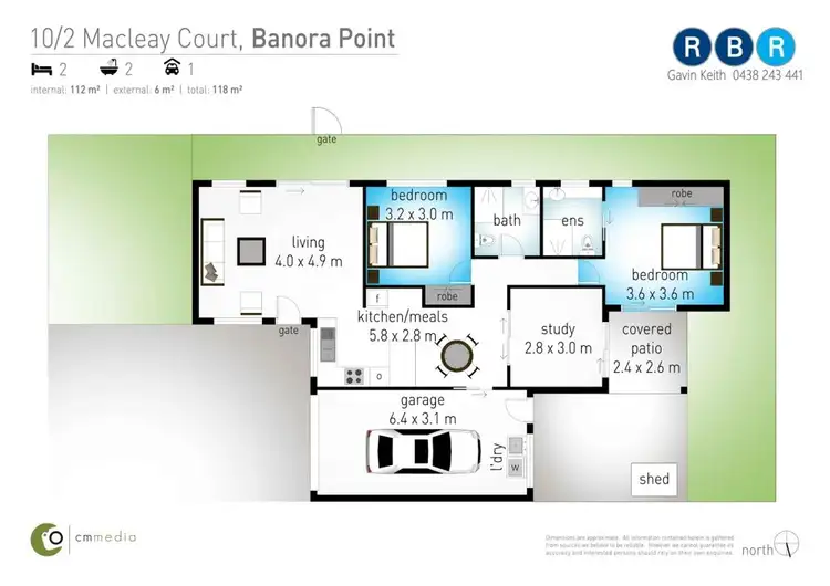 Floorplan of Homely unit listing, 10/2 Macleay Court, Banora Point NSW 2486
