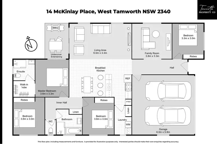 Floorplan of Homely house listing, 14 Mckinlay Place, Tamworth NSW 2340