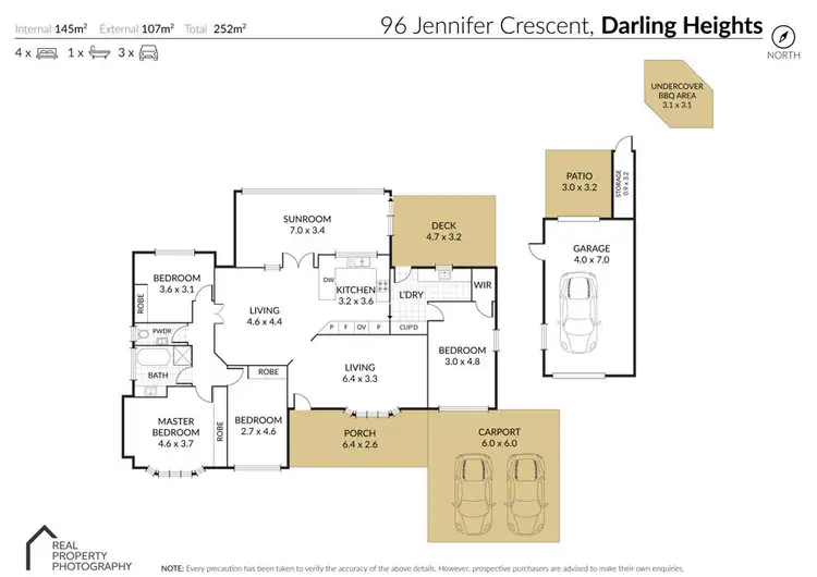 Floorplan of Homely house listing, 96 Jennifer Crescent, Darling Heights QLD 4350