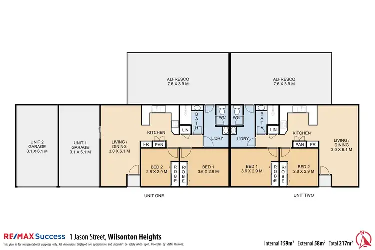 Floorplan of Homely block of units listing, 1 Jason Street, Wilsonton Heights QLD 4350