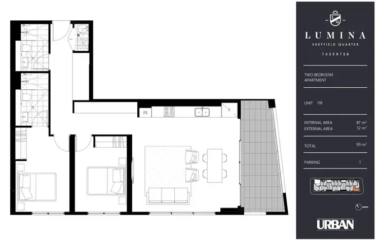 Floorplan of Homely apartment listing, 118/26A Lord Sheffield Circuit, Penrith NSW 2750