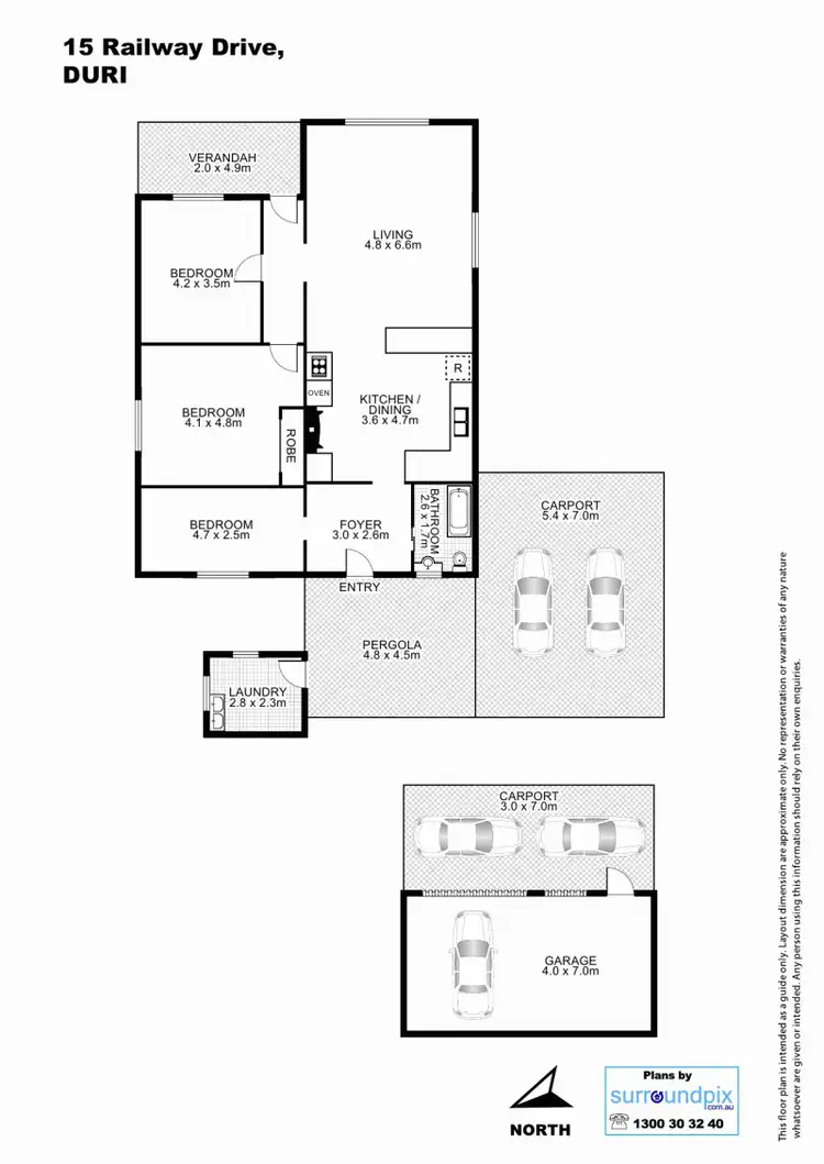 Floorplan of Homely house listing, 15 Railway Avenue, Duri NSW 2344