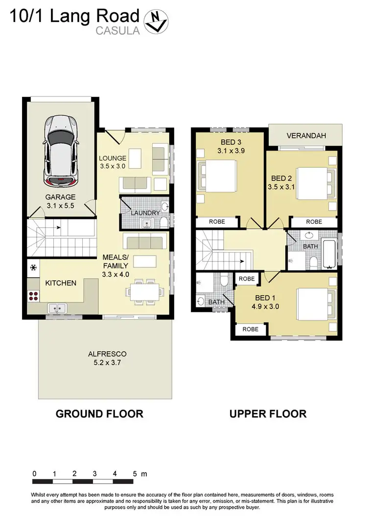 Floorplan of Homely townhouse listing, 10/1 Lang Road, Casula NSW 2170