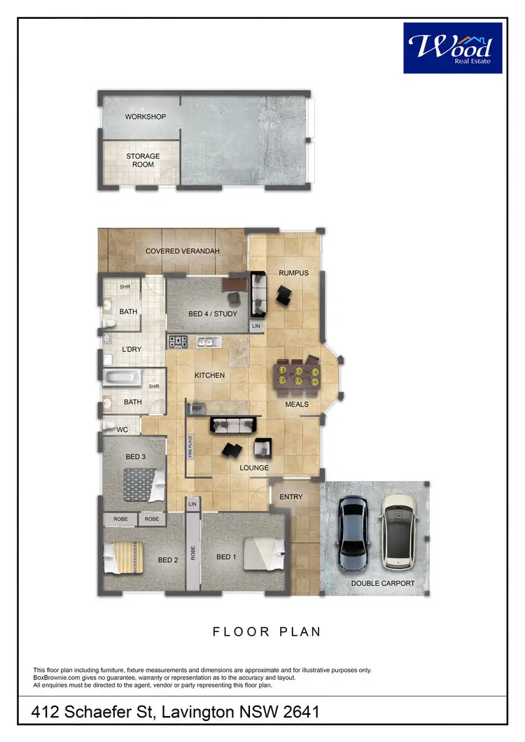 Floorplan of Homely house listing, 412 Schaefer St, Lavington NSW 2641