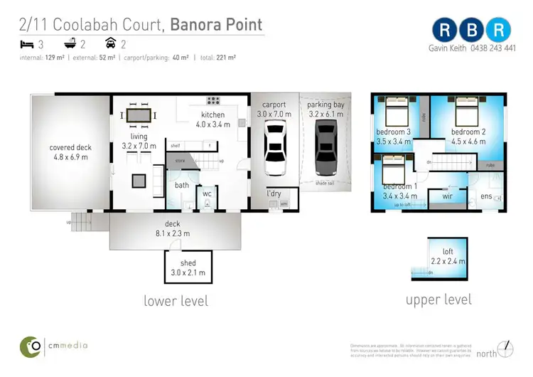 Floorplan of Homely semi-detached listing, 2/11 Coolabah Court, Banora Point NSW 2486