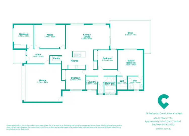 Floorplan of Homely house listing, 61 Feathertop Circuit, Caloundra West QLD 4551