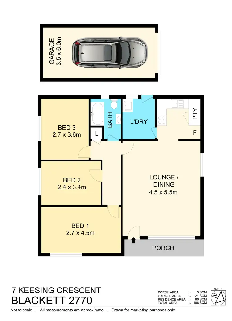 Floorplan of Homely house listing, 7 Keesing Crescent, Blackett NSW 2770