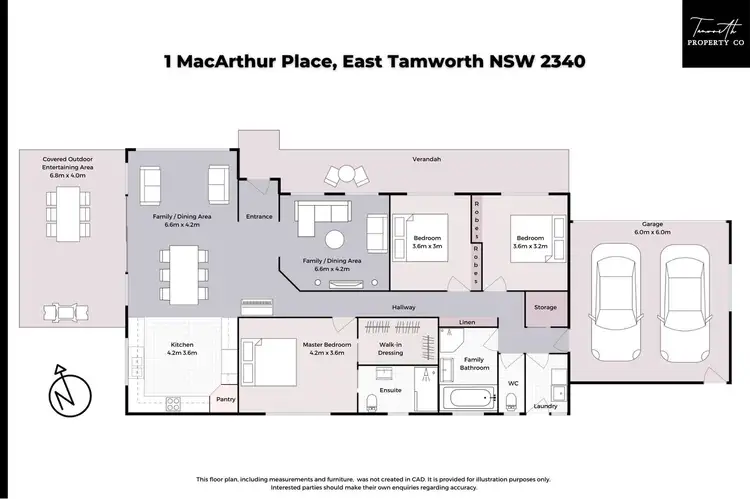 Floorplan of Homely house listing, 1 Macarthur Place, Tamworth NSW 2340