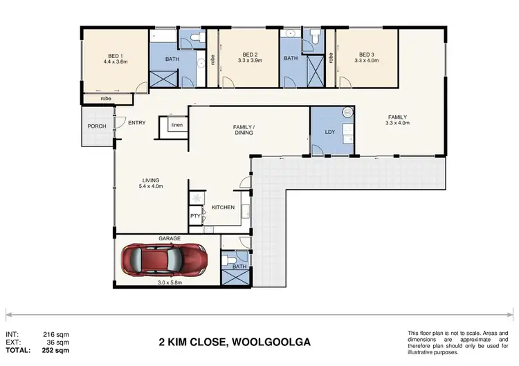 Floorplan of Homely house listing, 2 Kim Close, Woolgoolga NSW 2456