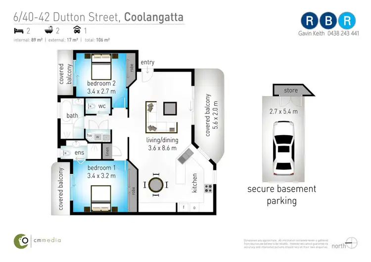 Floorplan of Homely unit listing, 6/40-42 Dutton Street, Coolangatta QLD 4225