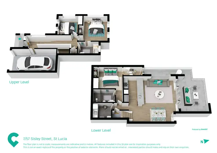 Floorplan of Homely townhouse listing, 7/57 Sisley Street, St Lucia QLD 4067