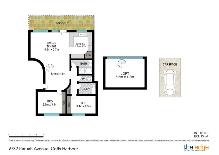 Floorplan of Homely apartment listing, 6/32 Karuah Avenue, Coffs Harbour NSW 2450