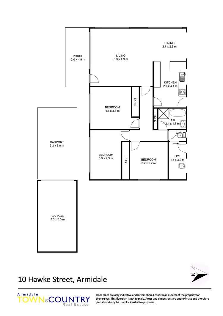 Floorplan of Homely house listing, 10 Hawke Street, Armidale NSW 2350