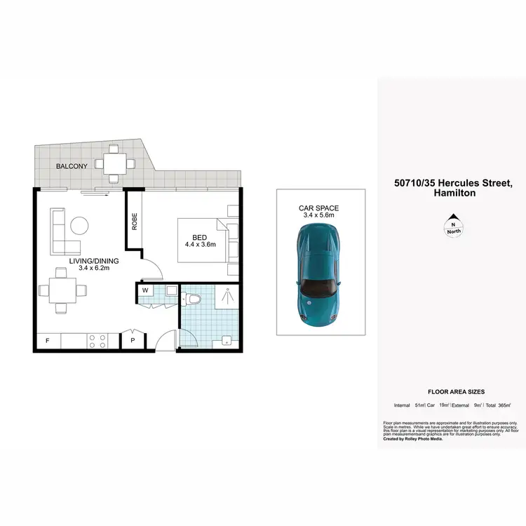 Floorplan of Homely apartment listing, 37B Harbour Road, Hamilton QLD 4007