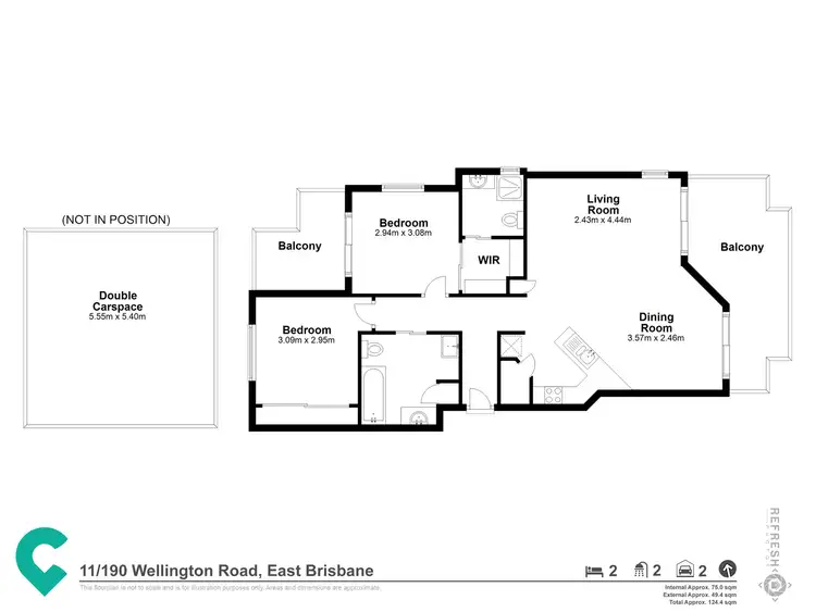 Floorplan of Homely unit listing, 11/190 Wellington Road, East Brisbane QLD 4169