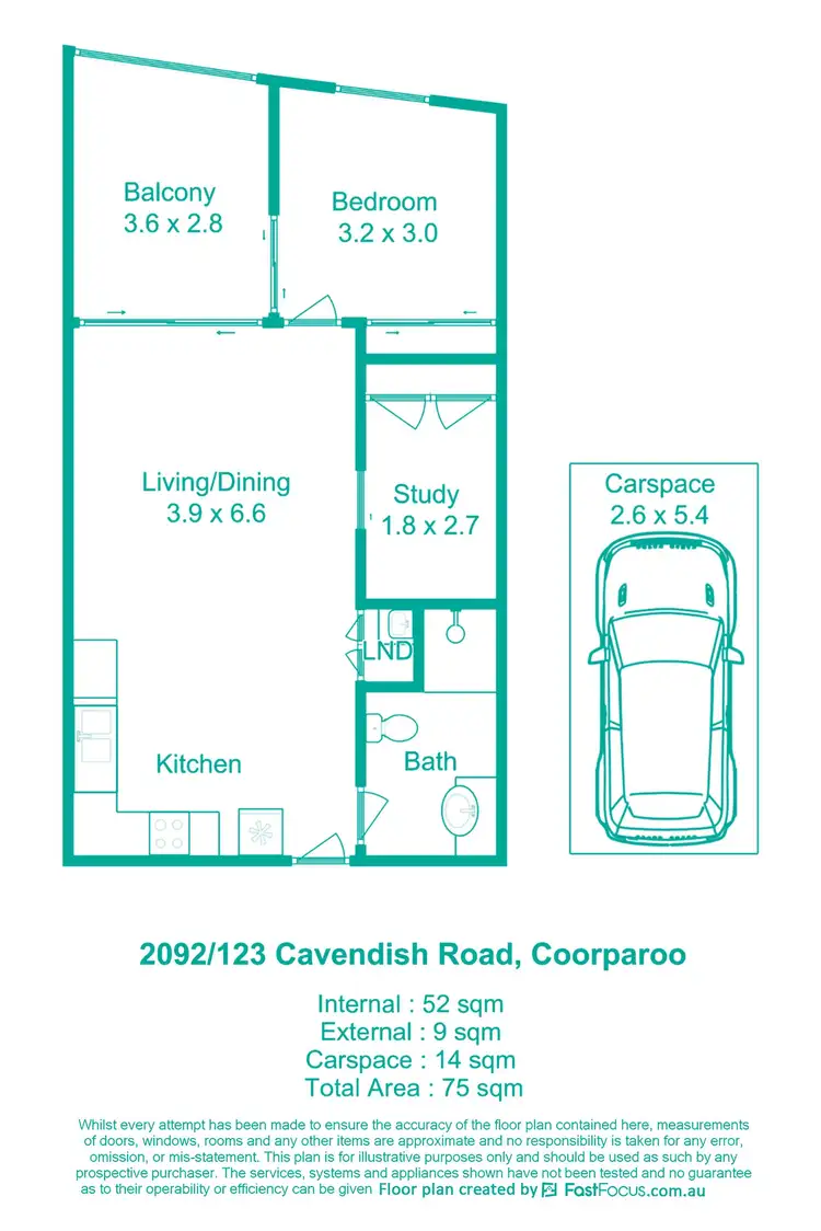 Floorplan of Homely unit listing, 2092/123 Cavendish Road, Coorparoo QLD 4151