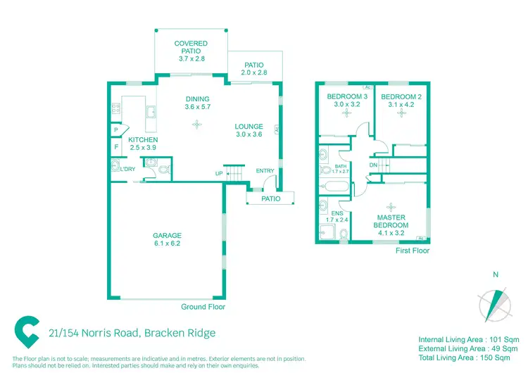 Floorplan of Homely townhouse listing, 21/154 Norris Road, Bracken Ridge QLD 4017