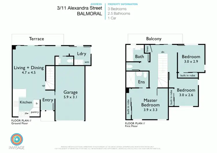 Floorplan of Homely townhouse listing, 3/11 Alexandra Street, Balmoral QLD 4171