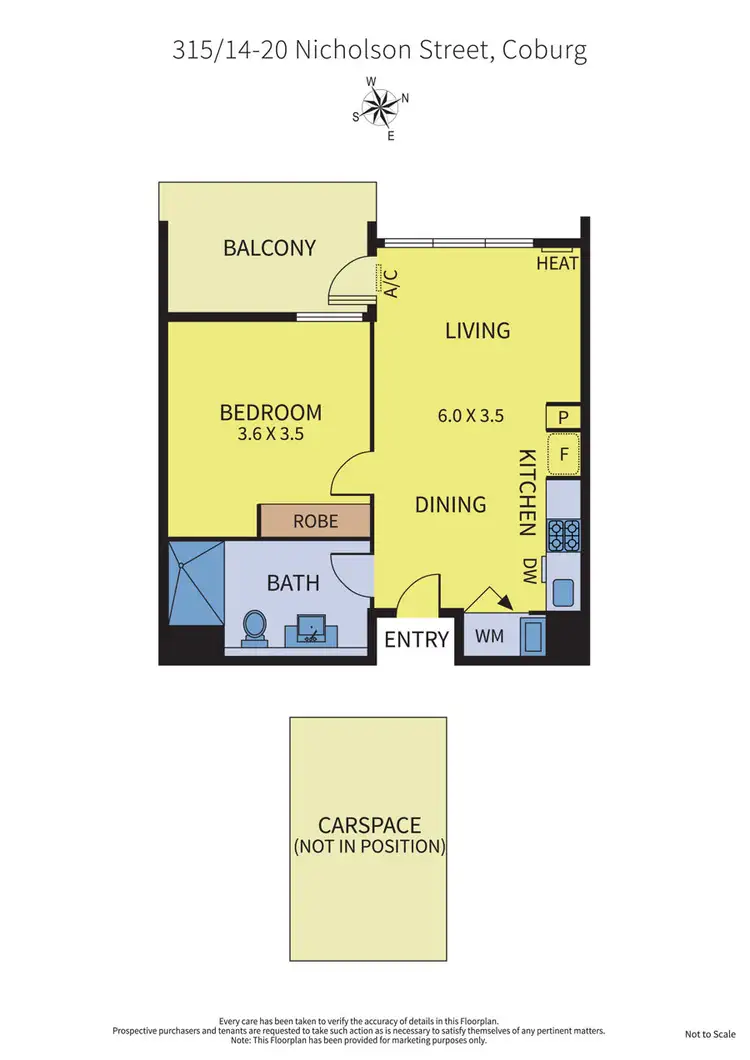 Floorplan of Homely apartment listing, 315/14-20 Nicholson Street, Coburg VIC 3058