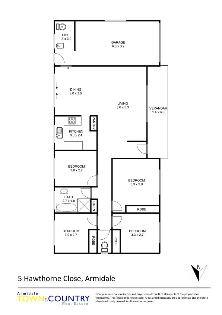 Floorplan of Homely house listing, 5 Hawthorne Close, Armidale NSW 2350