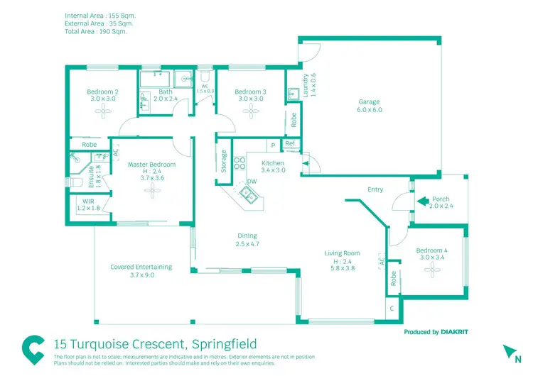 Floorplan of Homely house listing, 15 Turquoise Crescent, Springfield QLD 4300
