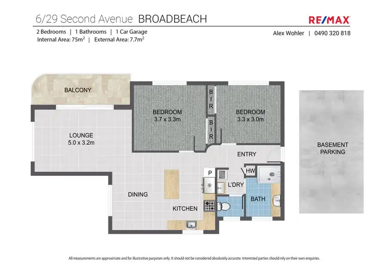 Floorplan of Homely unit listing, 6/29 Second Avenue, Broadbeach QLD 4218