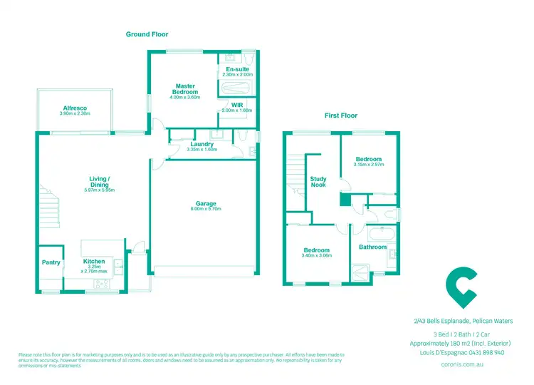 Floorplan of Homely semi-detached listing, 2/43 Bells Esplanade, Pelican Waters QLD 4551