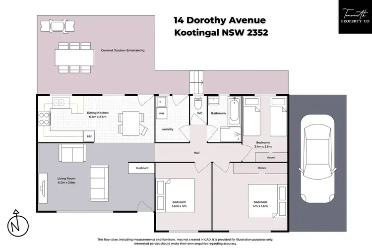 Floorplan of Homely house listing, 14 Dorothy Avenue, Kootingal NSW 2352