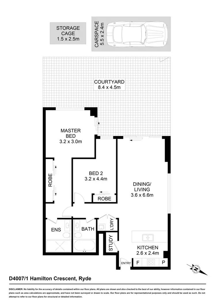 Floorplan of Homely apartment listing, D4007/1 Hamilton Cre, Ryde NSW 2112