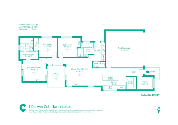 Floorplan of Homely house listing, 1 Darwin Circuit, North Lakes QLD 4509