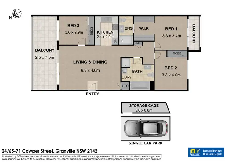 Floorplan of Homely apartment listing, 24/65-71 Cowper Street, Granville NSW 2142