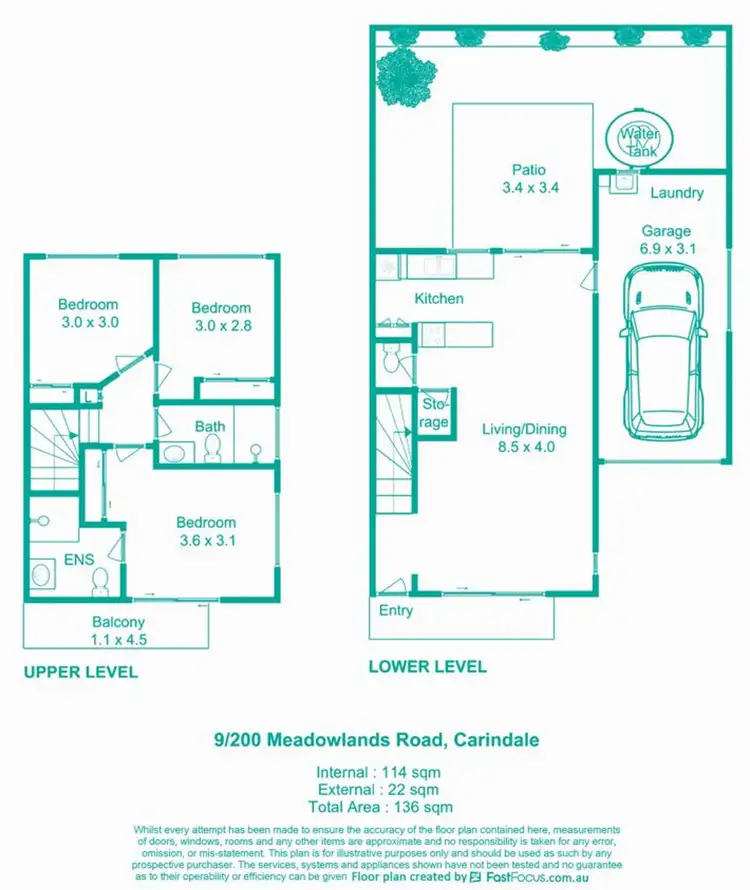 Floorplan of Homely townhouse listing, 9/200 Meadowlands Road, Carina QLD 4152