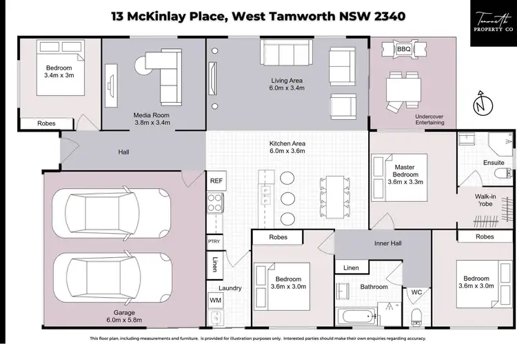 Floorplan of Homely house listing, 13 Mckinlay Place, Tamworth NSW 2340