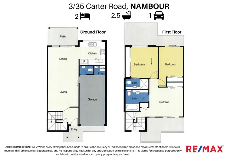 Floorplan of Homely townhouse listing, 3/35 Carter Road, Nambour QLD 4560