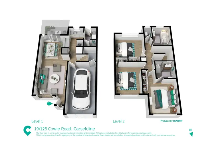 Floorplan of Homely townhouse listing, 19/125 Cowie Road, Carseldine QLD 4034