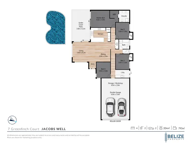 Floorplan of Homely house listing, 7 Greenfinch Court, Jacobs Well QLD 4208