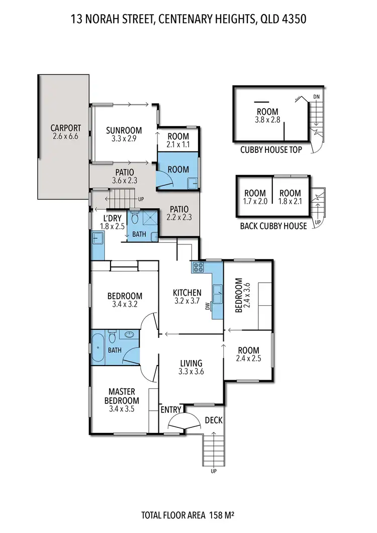 Floorplan of Homely house listing, 13 Norah Street, Centenary Heights QLD 4350